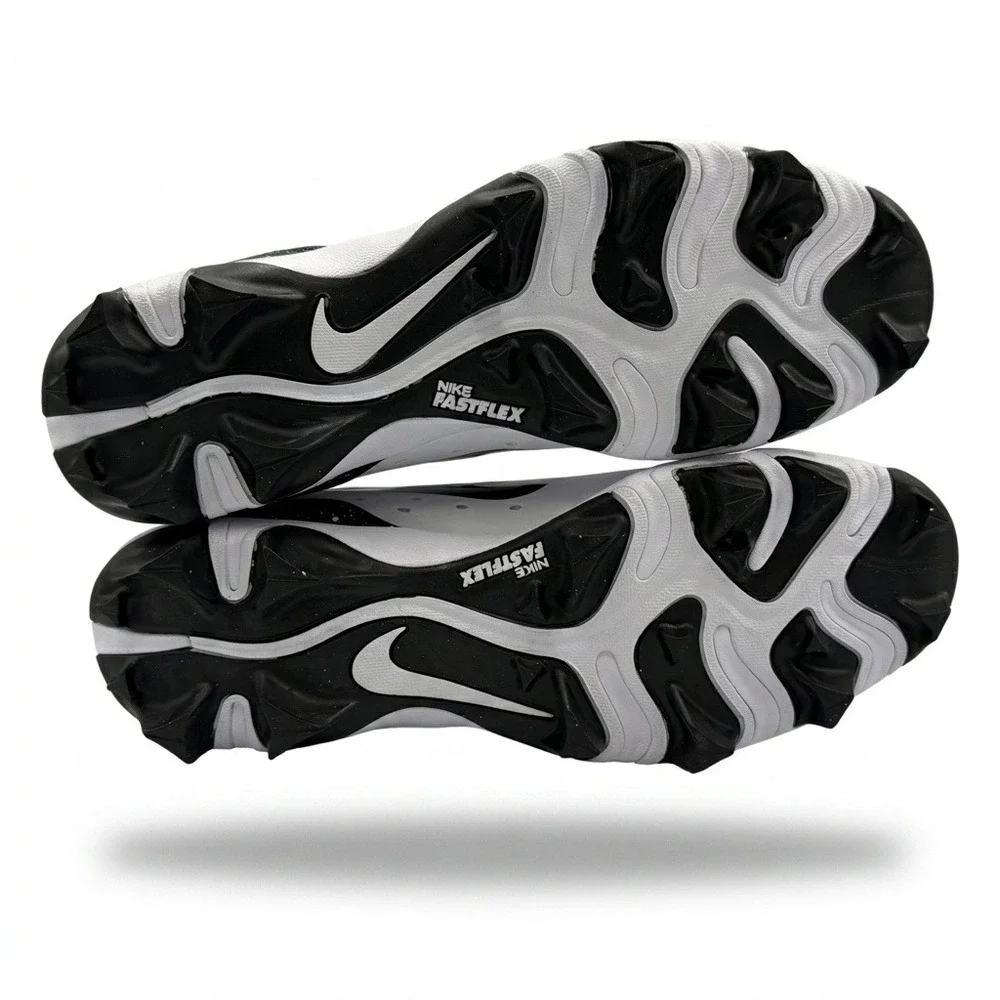 Nike Alpha Huarache 4 Keystone Mens 10 White Black DJ6524-106 Cleats